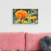 Marigold Oranje Natuur Fotografie Tuin Canvas Afdruk (Insitu (Woonkamer))