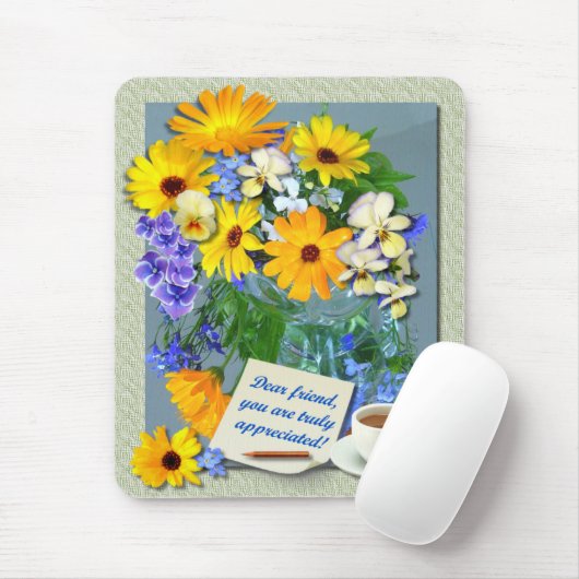 MARIGOLD POSY ~ Mousepad Muismat (Met muis)