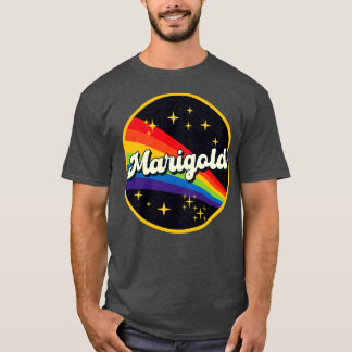 Marigold regenboog in ruimte stijl t-shirt