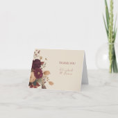 Marigold Rustic Boho Herfst Bloemen Huwelijk Bedankkaart (Voorkant)