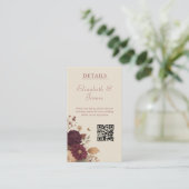 Marigold Rustic Boho Herfst Bloemen Huwelijk Informatiekaartje (Staand voorkant)