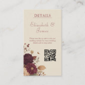 Marigold Rustic Boho Herfst Bloemen Huwelijk Informatiekaartje (Voorkant)