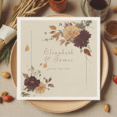 Marigold Rustic Boho Herfst Bloemen Huwelijk Servet