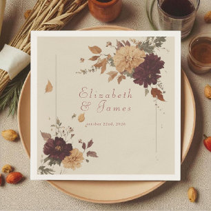 Marigold Rustic Boho Herfst Bloemen Huwelijk Servet