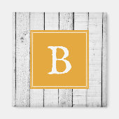 Marigold Rustic Monogram Magnet (Voorkant)