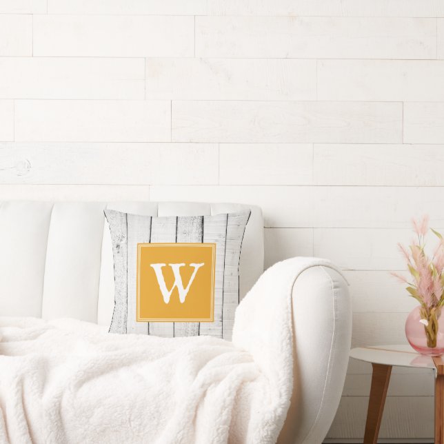 Marigold Rustic Monogram Sierkussen (Bank)