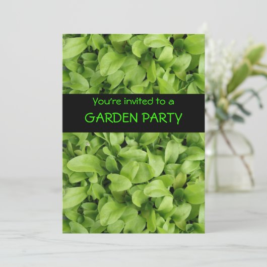 Marigold Seedlings Custom Garden Party Uitnodiging (Staand voorkant)