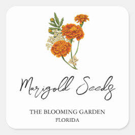 Marigold Seeds label