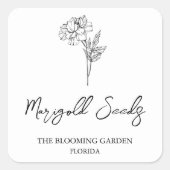 Marigold Seeds label (Voorkant)