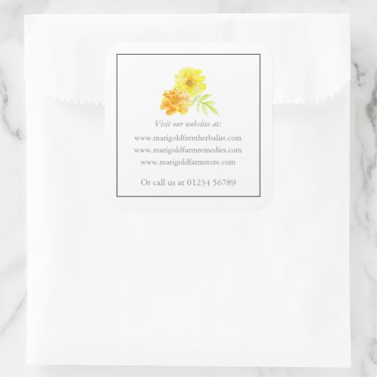 Marigold sjabloon website Sticker (Tas)