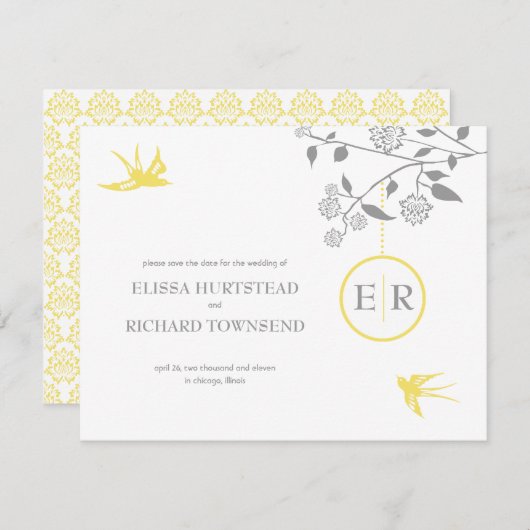 Marigold sparen de Aankondigingen van de Datum (Voorkant / Achterkant)