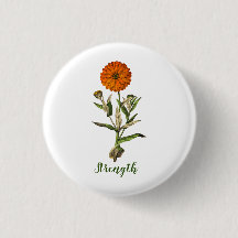 Marigold Sterkte Inspirerend Pin Button