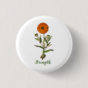 Marigold Sterkte Inspirerend Pin Button