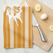 Marigold Victoriaans Stripe met vlinder Theedoek (Quarter Fold)