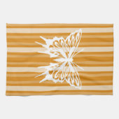 Marigold Victoriaans Stripe met vlinder Theedoek (Horizontaal)