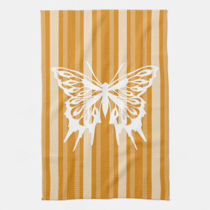 Marigold Victoriaans Stripe met vlinder Theedoek