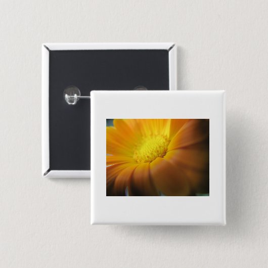 Marigold Vierkante Button 5,1 Cm (Voorkant /achterkant)