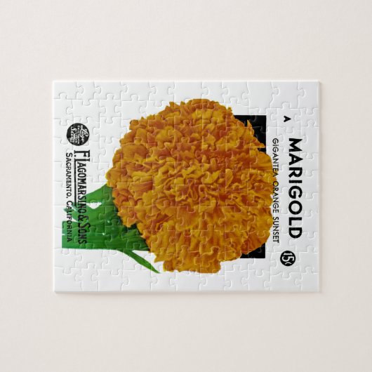 Marigold Vintage Seed Packet Legpuzzel (Horizontaal)