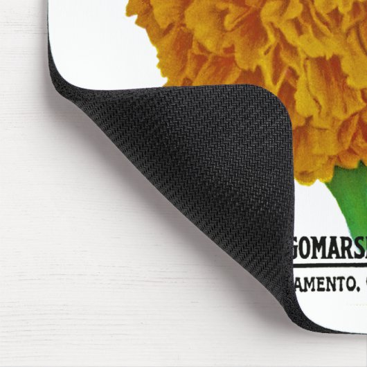 Marigold Vintage Seed Packet Muismat (Hoek)