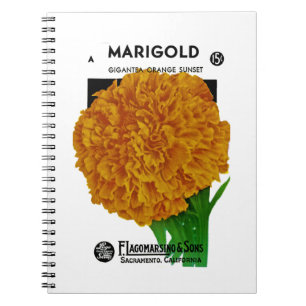 Marigold Vintage Seed Packet Notitieboek