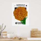 Marigold Vintage Seed Packet Poster (Keuken)
