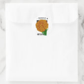 Marigold Vintage Seed Packet Ronde Sticker (Tas)