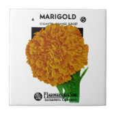 Marigold Vintage Seed Packet Tegeltje (Voorkant)
