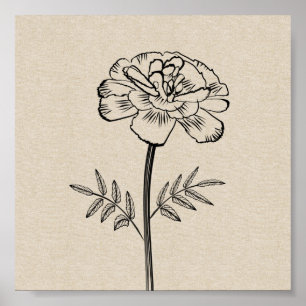 Marigold voor oktober Vloer Poster