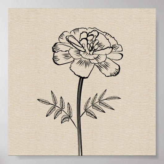 Marigold voor oktober Vloer Poster (Voorkant)