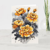 Marigold - Watercolor flowers Kaart (Voorkant)