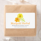 Marigold waterverf art business label (Insitu)
