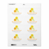 Marigold waterverf art business label (Full Sheet)