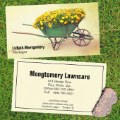 Marigold  Wheelbarrow Gardening Lawn Care Visitekaartje