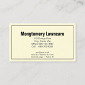 Marigold  Wheelbarrow Gardening Lawn Care Visitekaartje (Achterkant)