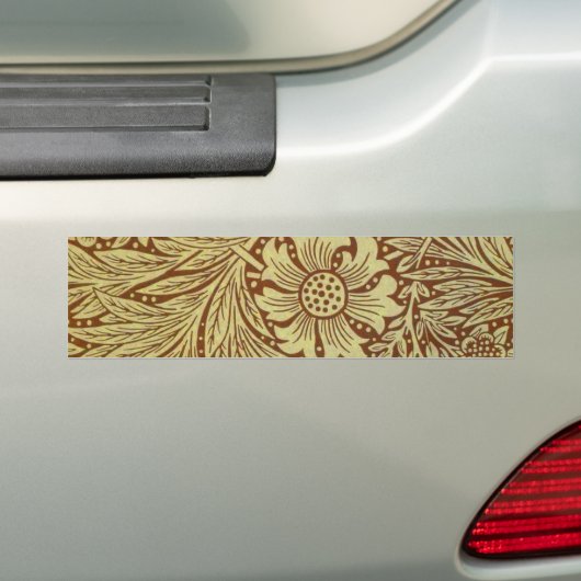Marigold William Morris Antiek bloempatroon Bumpersticker (Op auto)