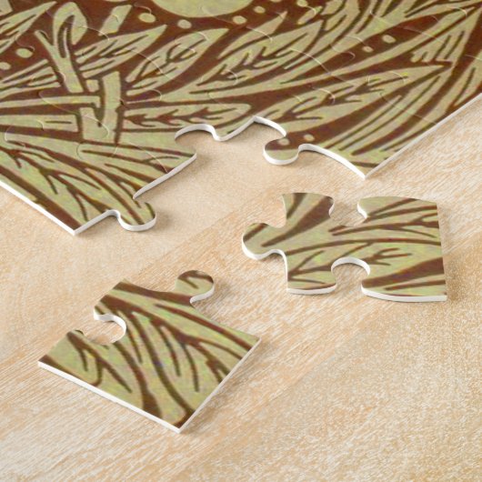 Marigold William Morris Antiek bloempatroon Legpuzzel (Zijkant)