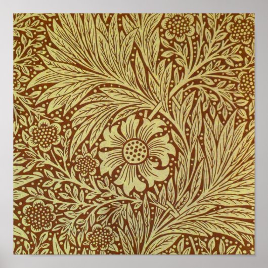 Marigold William Morris Antiek bloempatroon Poster (Voorkant)
