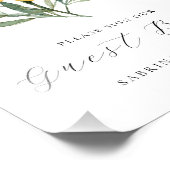 Marigold Yellow Floral Wedding Guest Book Sign Foto Afdruk (Hoek)