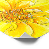 Marigold yellow Wedding Table Planner 1-8 Poster (Hoek)