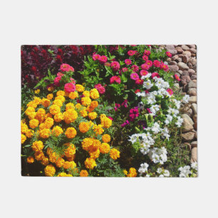 Marigold Zinnia Petunia Celosia Flower Mix Doormat Deurmat