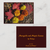 Marigolds and Maple Leaves ATC Visitekaartje (Voorkant / Achterkant)