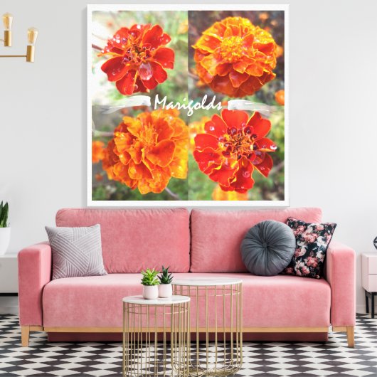 Marigolds Canvas Afdruk (Insitu (Woonkamer))