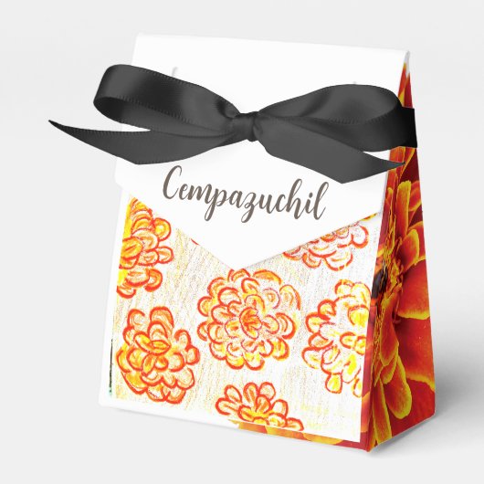 Marigolds Cempazuchil Favor Box Bedankdoosjes (Voorkant Zijde)