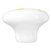 Marigolds geel, oranje trekknophandvat keramische knop (Zijkant)