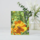 Marigolds w. Bee # 2 Briefkaart (Staand voorkant)