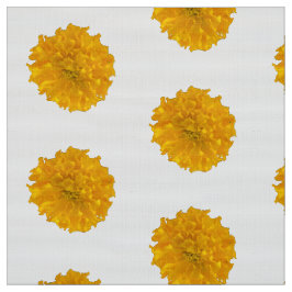 Marigolds & White Background Fabric Stof
