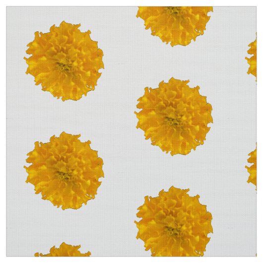 Marigolds & White Background Fabric Stof (Swatch)