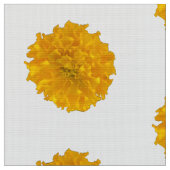 Marigolds & White Background Fabric Stof (Close Up)
