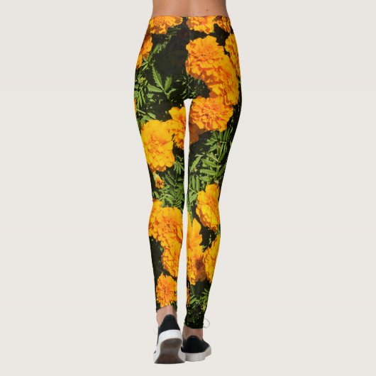 Marigolische bloemen leggings (Achterkant)