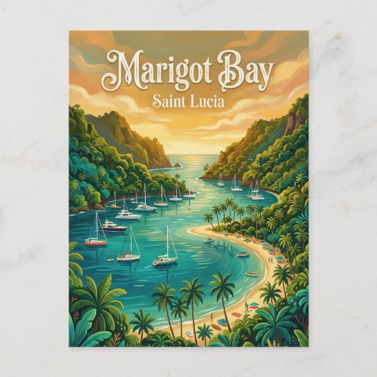 Marigot Bay Saint Lucia Briefkaart (Voorkant)